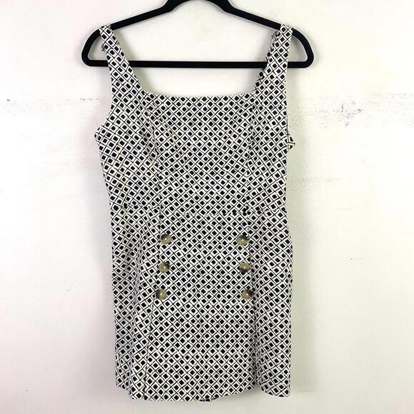 URBAN OUTFUTTERS black and cream pattern mini dress nwt - Picture 3 of 8
